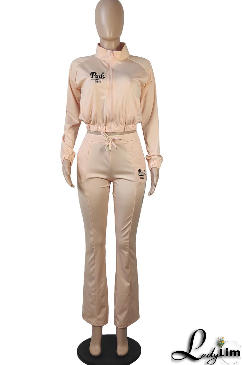 Black Fashion Print Patchwork Turndown Collar Long Sleeve Two Pieces