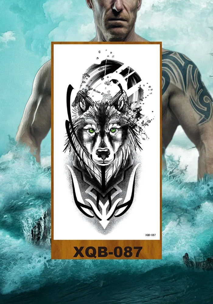 Waterproof Temporary Tattoo Sticker Hipster Tattoo Man Woman Tattoo Body Tattoo Art Tatuajes Big Tiger Lion Wolf Rose Arm Tatto