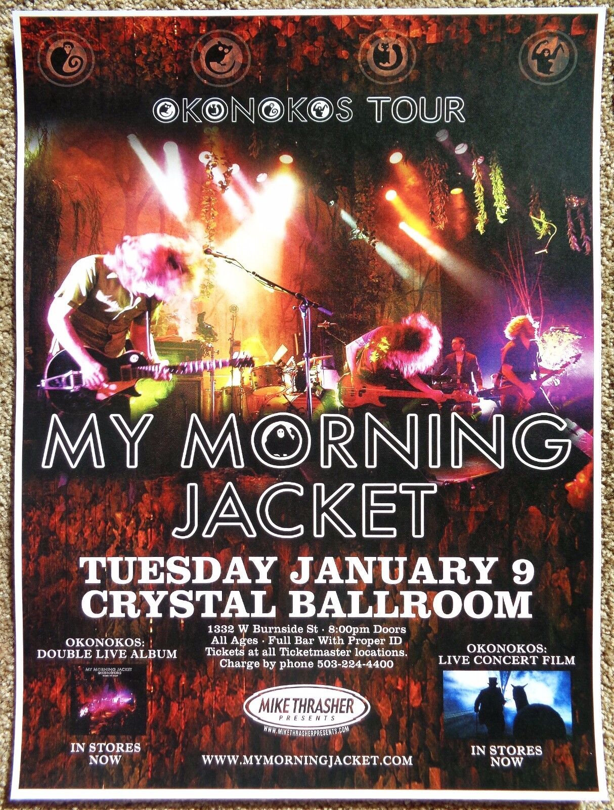 MY MORNING JACKET 2007 Gig POSTER Portland Oregon Concert