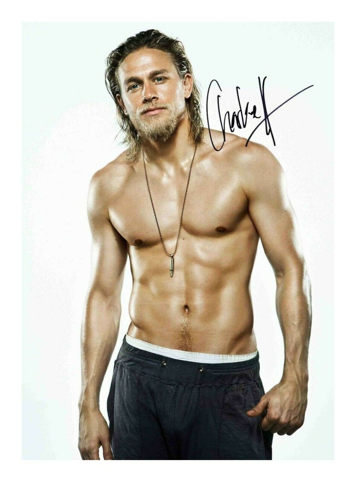 CHARLIE HUNNAM AUTOGRAPH SIGNED PP Photo Poster painting POSTER