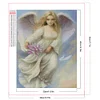 >SALE<5D DIY Full Round Drill Partial AB Diamond Painting Flower-Bearing Angel 35x45cm