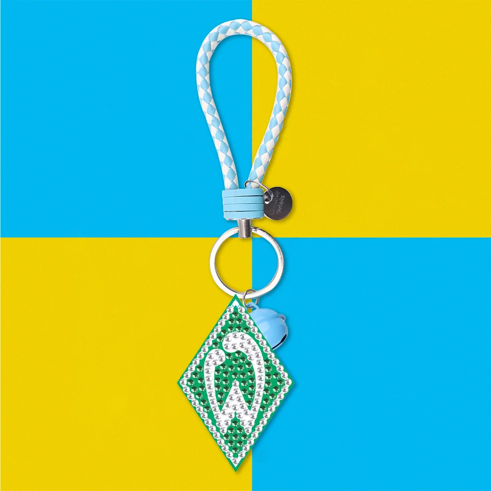 DIY Diamonds Painting Keychain Werder Bremen Football Club Badge Crafts(Double Sided)