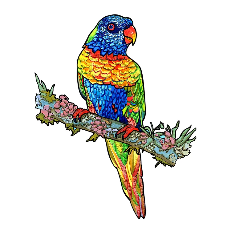 Ericpuzzle™ Ericpuzzle™Psychedelic Parrot Wooden Puzzle