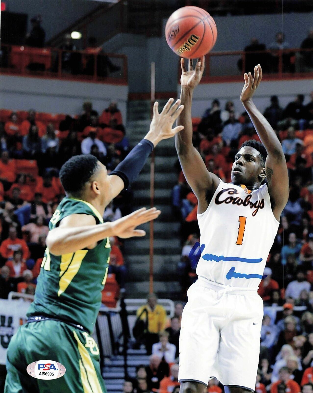 Jawun Evans signed 8x10 Photo Poster painting PSA/DNA Oklahoma State Cowboys Autographed