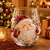 Kouzeln&aacute; v&aacute;nočn&iacute; kolekce 3D skleněn&yacute;ch kel&iacute;mků &ndash; Santa Claus, sob, sněhul&aacute;k a v&aacute;nočn&iacute; stromeček