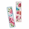 Counted Cross Stitch Flowers Bookmarks 14CT 2-Strand DIY Embroidery Set (C)