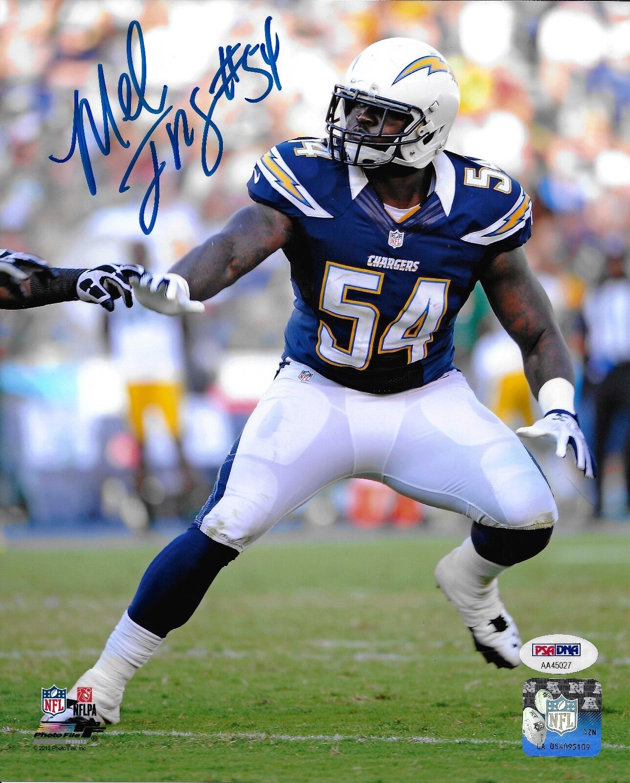 Melvin Ingram Signed Chargers Football 8x10 Photo Poster painting PSA/DNA COA #1 Pick Autograph