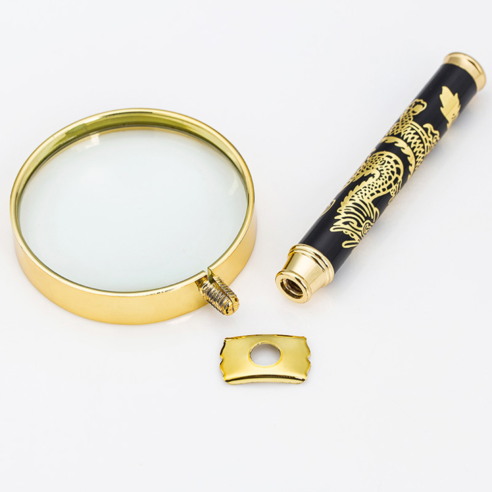 Detachable Dragon Handle Magnifying Glass Handheld Optical Lens Magnifier от Cesdeals WW