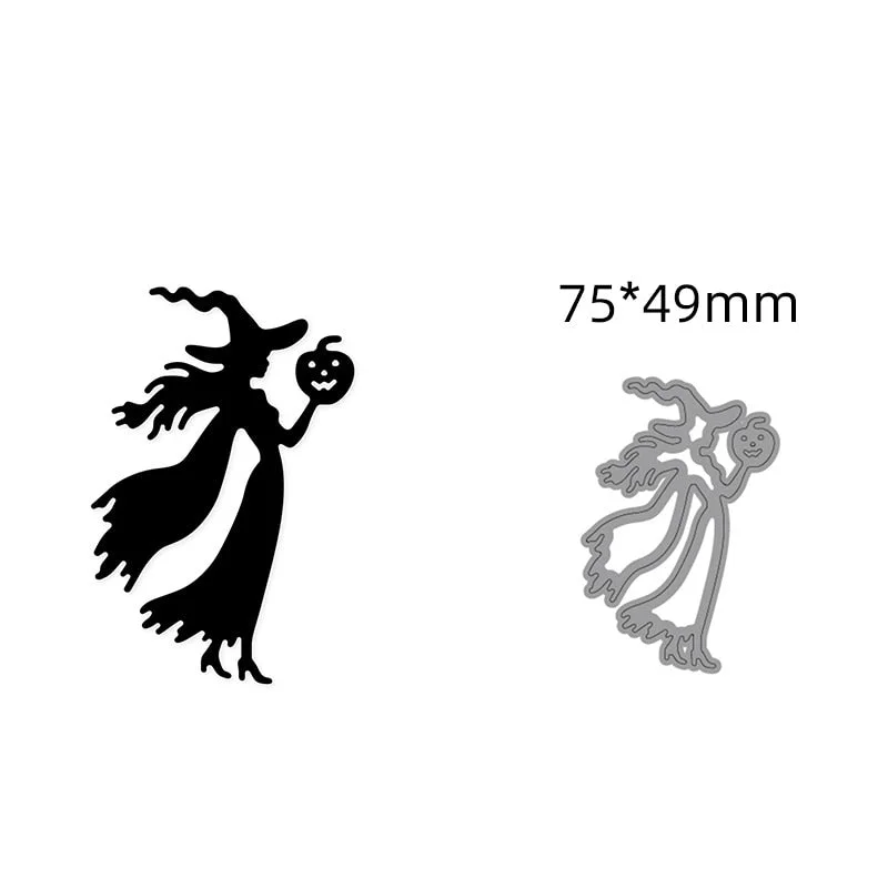 Metal Cutting Dies Halloween Magic Witch 2021 New Craft Dies Stencils Dies For DIY Scrapbooking Paper photo Cards Embossing Dies