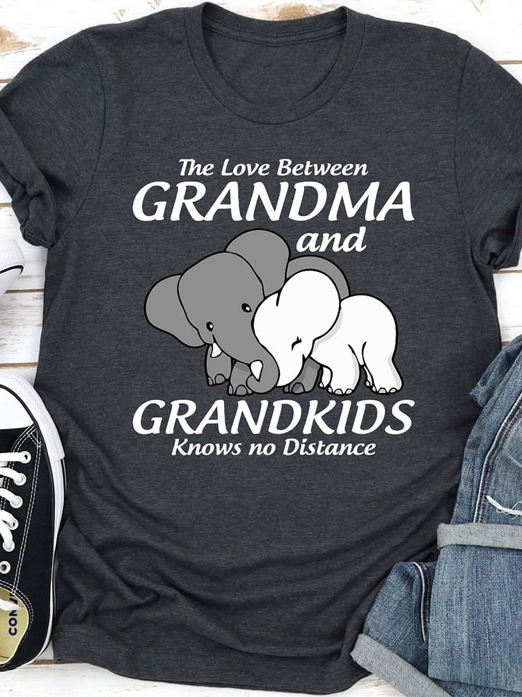 Bestdealfriday The Love Between Grandma And Grandkids Knows No Distance Womens T-Shirt 9794403