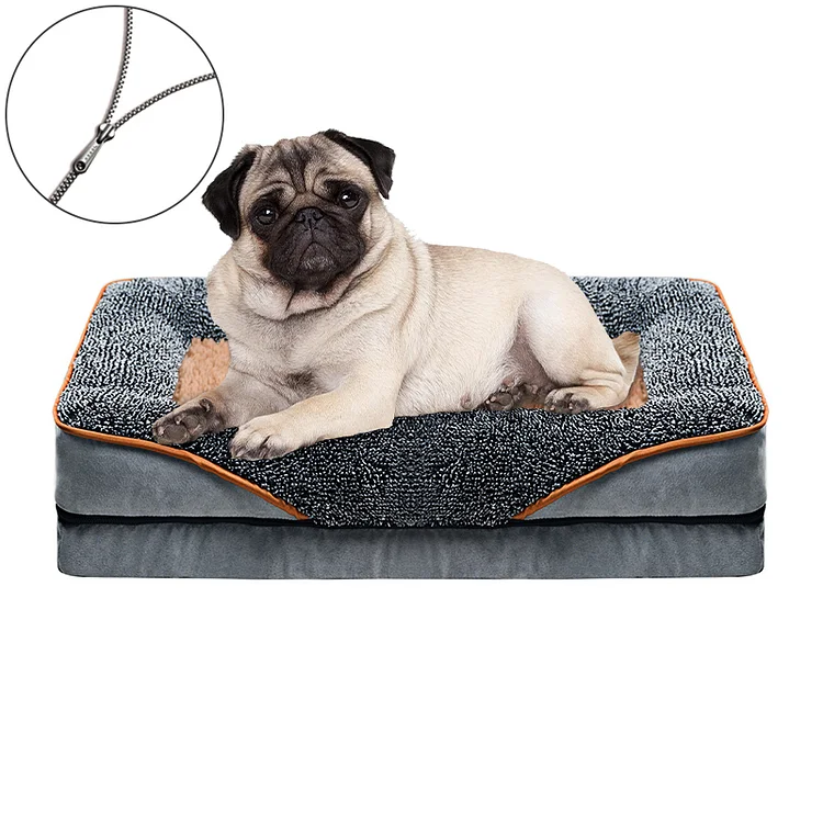 Dog Beds for Large Dogs Orthopedic Dog Bed Sofa Large Medium Small, Supportive Egg Crate Foam Pet Couch Bed with Removable Washable Cover Non Skid Bottom