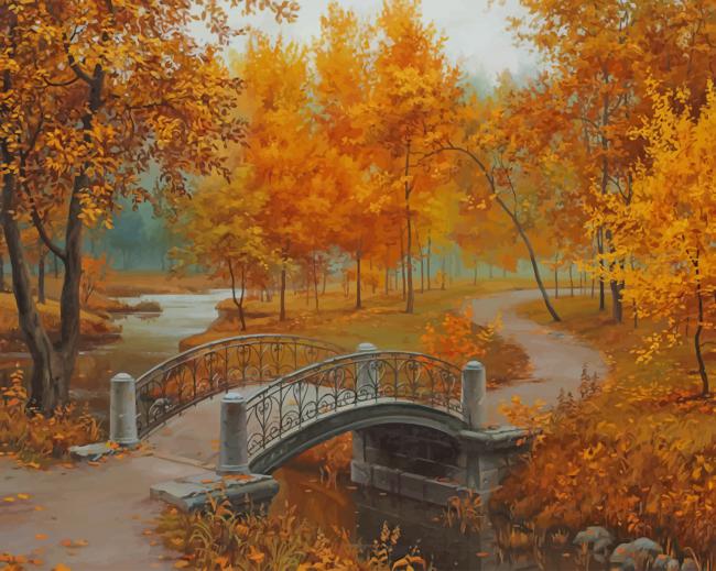 

Autumn In Old Park – Paint By Numbers - 40*50CM, 501 Original