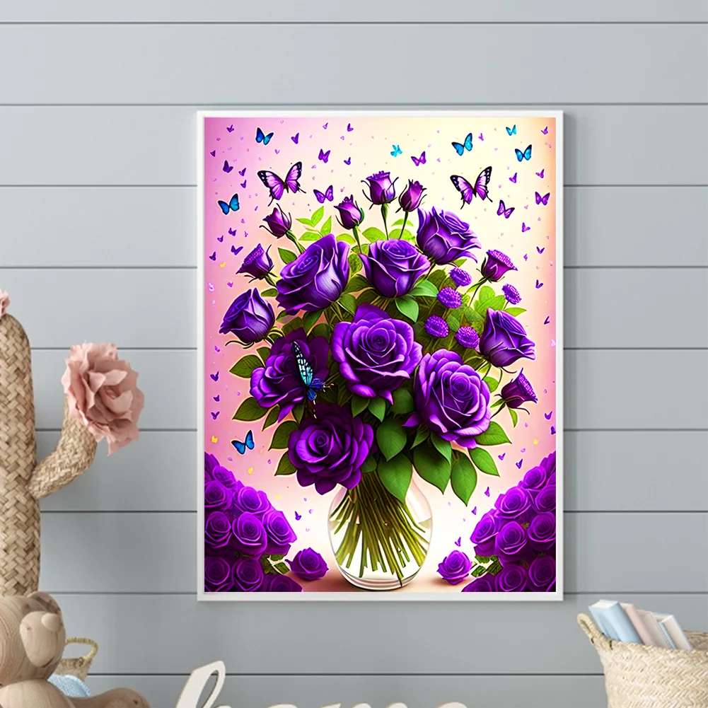 Diamond Painting - Full Round Drill - Rose(30*40cm)