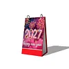 2027 New DIY Diamond Painting Flower Cross Desk Calendar Set 12-Month Flip Calendar Design Monthly Planner Office Desktop Decor
