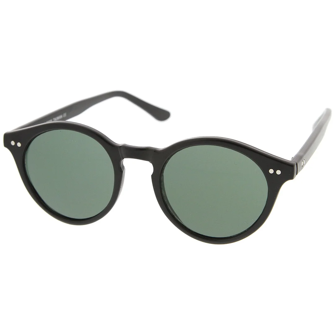 Classic Horn Rimmed Keyhole Nose Bridge P3 Round glasses 46mm