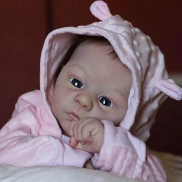 18" Lifelike Sarah Silicone Vinyl Reborn Baby Doll, Cloth Body - Reborn Shoppe