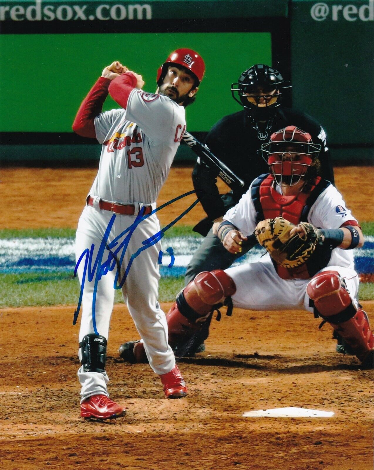 MATT CARPENTER ST. LOUIS CARDINALS ACTION SIGNED 8x10