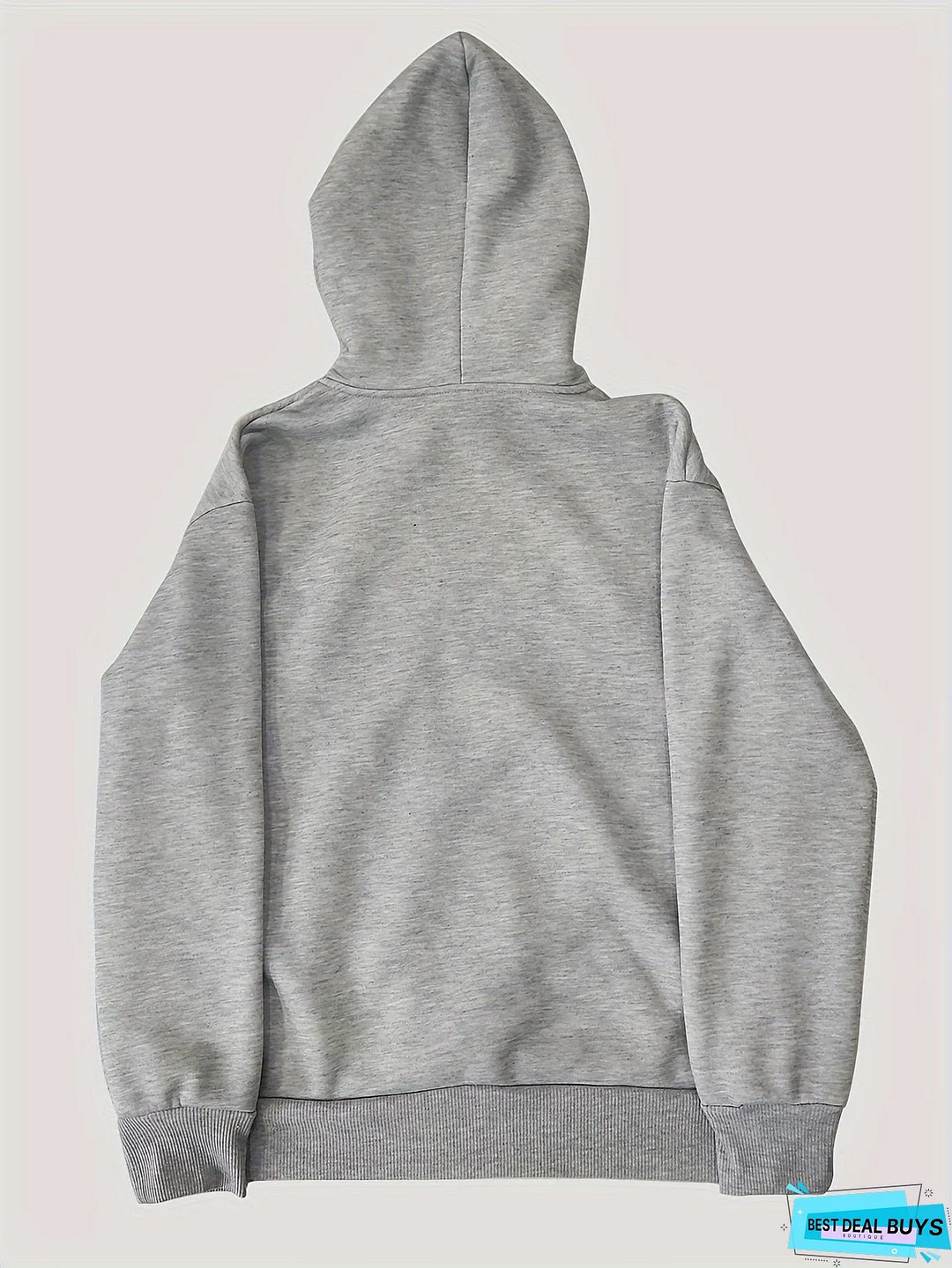 Letter Print Zip Up Drawstring Hoodie, Casual Long Sleeve Loose Sweatshirt With Pocket, Women's Clothing