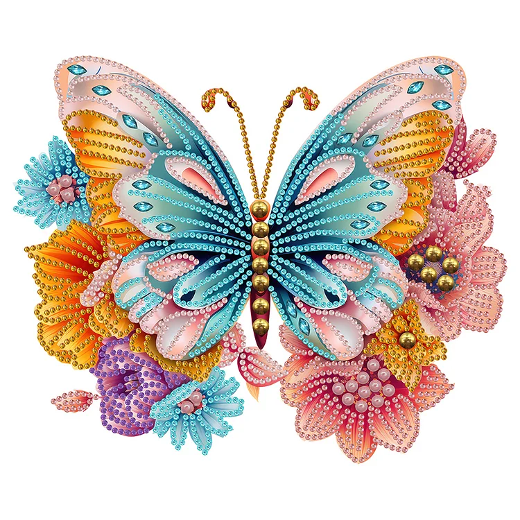 Garden Butterfly 30*30CM(Canvas) Special Shape Drill Diamond Painting gbfke