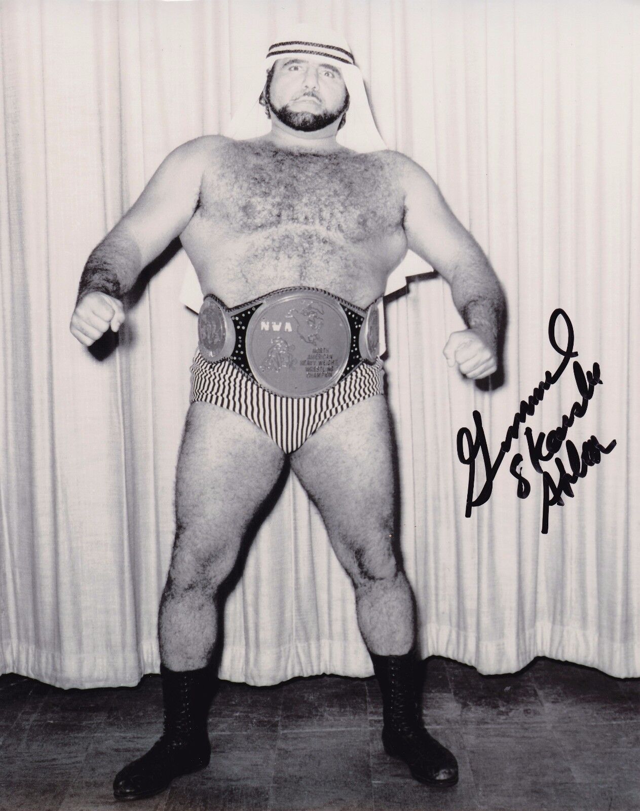 Skandor Akbar autographed 8x10 #2 WCWDeceased