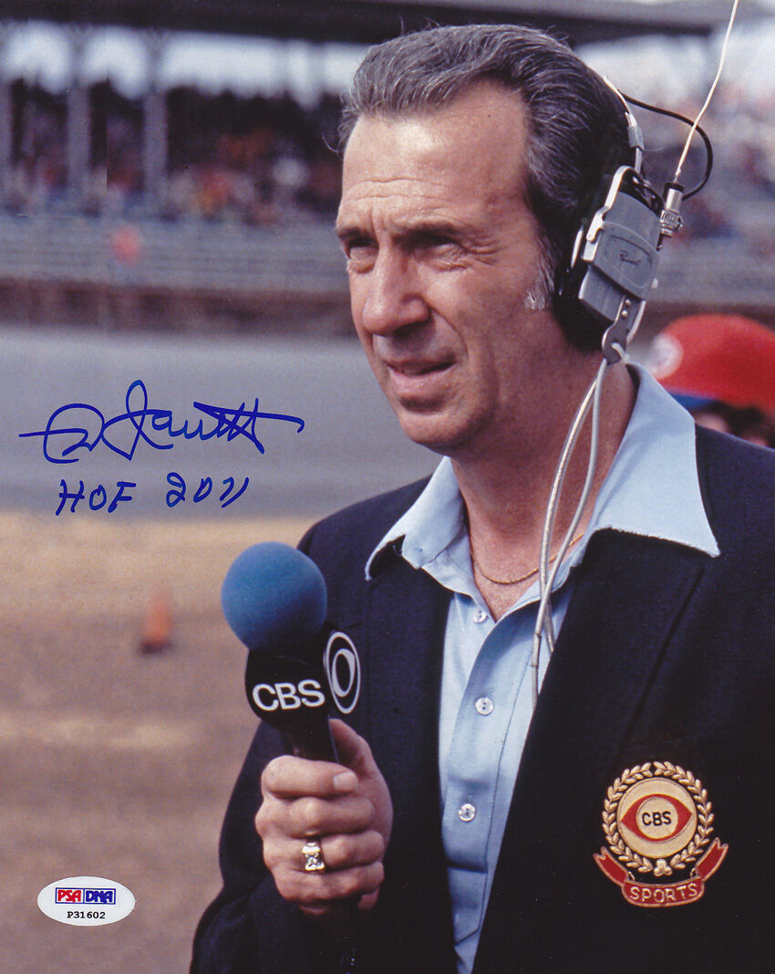 Ned Jarrett SIGNED 8x10 Photo Poster painting + HOF 2011 NASCAR ANNOUNCER PSA/DNA AUTOGRAPHED