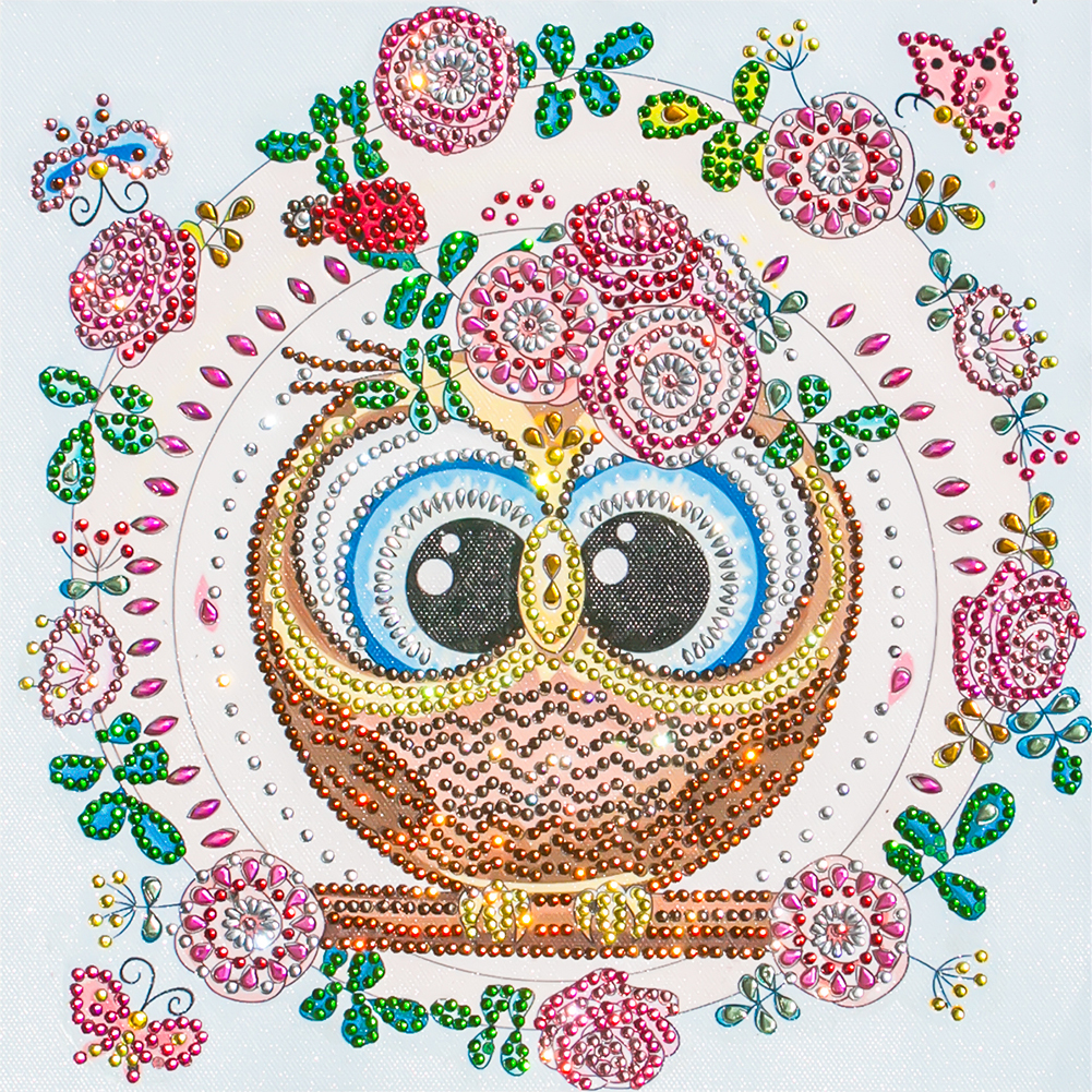 

Lovely Owl - Special Shaped Diamond Painting - 30*30CM, 501 Original