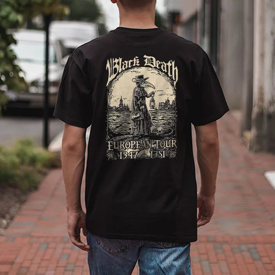 Black Death Printed Men's T-shirt