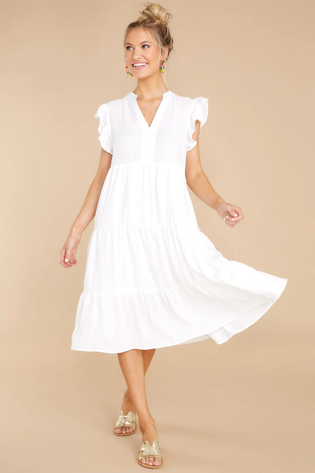Meaningful Ways White Midi Dress