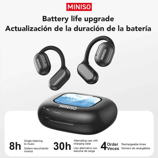 Stretchable Wireless Headset Miniso Over Ear Headphones