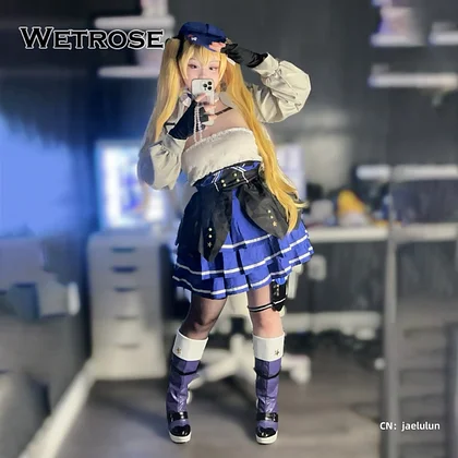 [Wetrose] In Stock Doki Bird Dokibird Nijisanji EN Vtuber Selen Tatsuki Niji New Outfit Cosplay Costume Hat Full Set