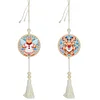 2Pcs Wooden Double Sided Diamond Art Hanging Tassel Suncatcher Pendant Kits
