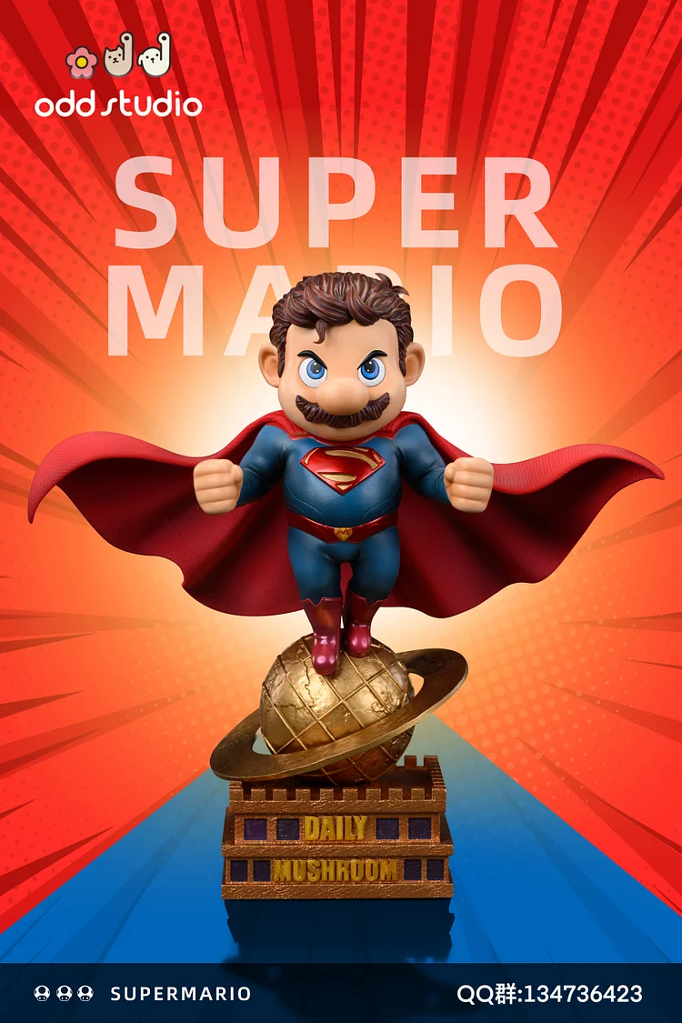 PRE-ORDER ODD studio - Mario - Mario COS Superman Statue(GK)-