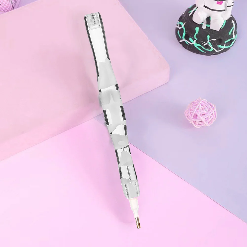 Resin 5D Diamond Painting Pen Kit with 5 Drill Pen Picking Heads and 1 Glue Clay