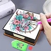 Flower Cow Leather Diamond Painting Notecard Box Contains 150 Sheets of Paper