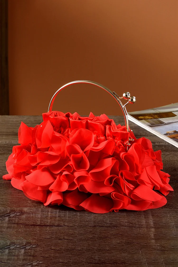 Evening Petal Layer Floral Design Solid Color Clutches Bags 2024 - Xpluswear