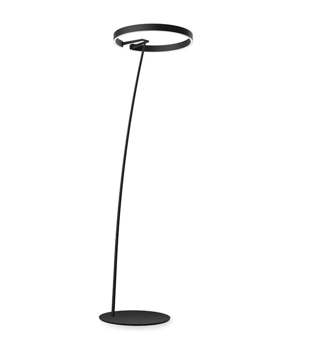 Edge Modern Ring Metal Silicone Floor Lamp