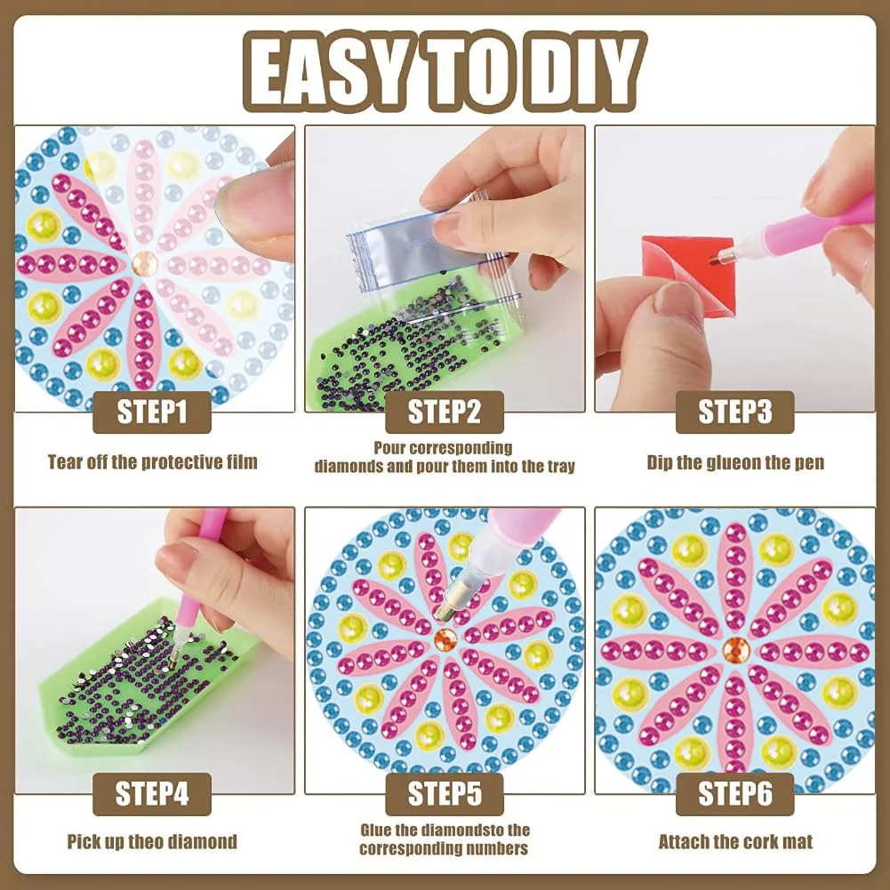 12 Pair Transparent DIY Diamond Art Earring Double Side Diamond Painting Earring