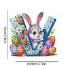 (US Only)PET Double Sided Special Shaped Easter Alphabet DIY Diamond Painting Keychain