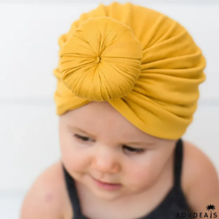 Cute India Turban Hats Baby Infant Donut Hat