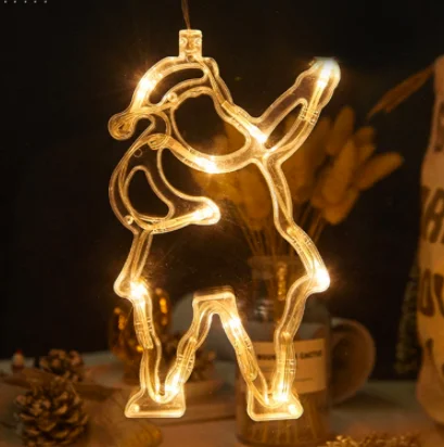 LED Christmas festive room window display suction cup lights decorative lights