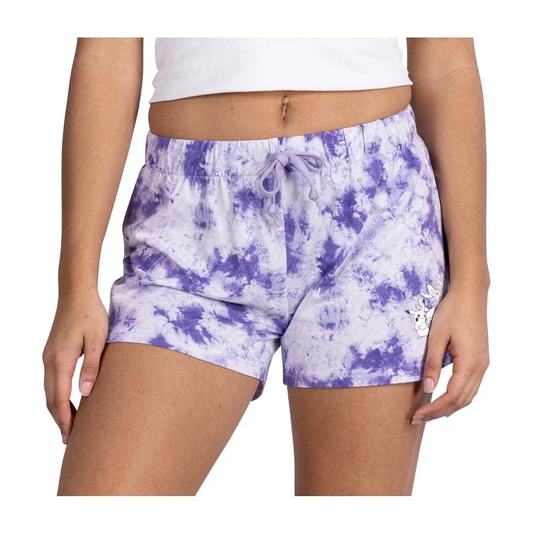 Pikachu & Sylveon Lavender Tie-Dye Lounge Shorts - Women