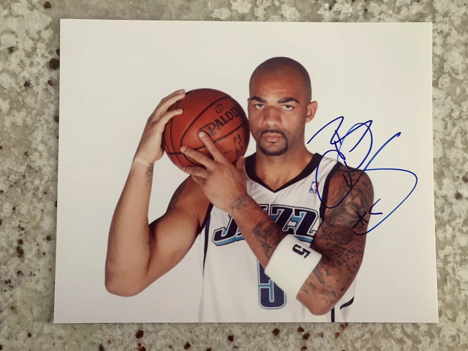 Carlos Boozer signed 8X10 Photo Poster painting Utah Jazz