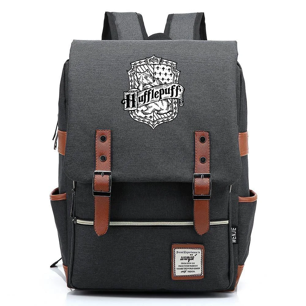 Buzzdaisy Harry Potter Hufflepuff Canvas Travel Backpack School Bag