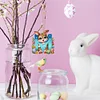 (US Only)PET Double Sided Special Shaped Easter Alphabet DIY Diamond Painting Keychain
