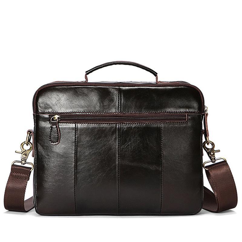 Vintage Men's Leather Crocodile Pattern Design Crossbody Bag Handbag