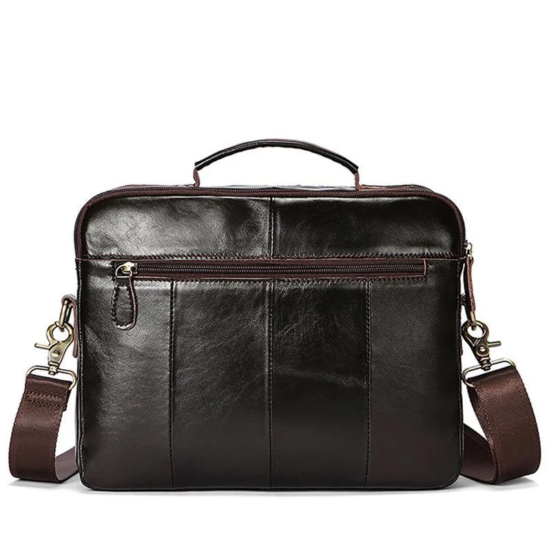 Vintage Men's Leather Crocodile Pattern Design Crossbody Bag Handbag