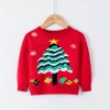 Kid Baby Girl Christmas Tree Pullover Bottoming Sweater