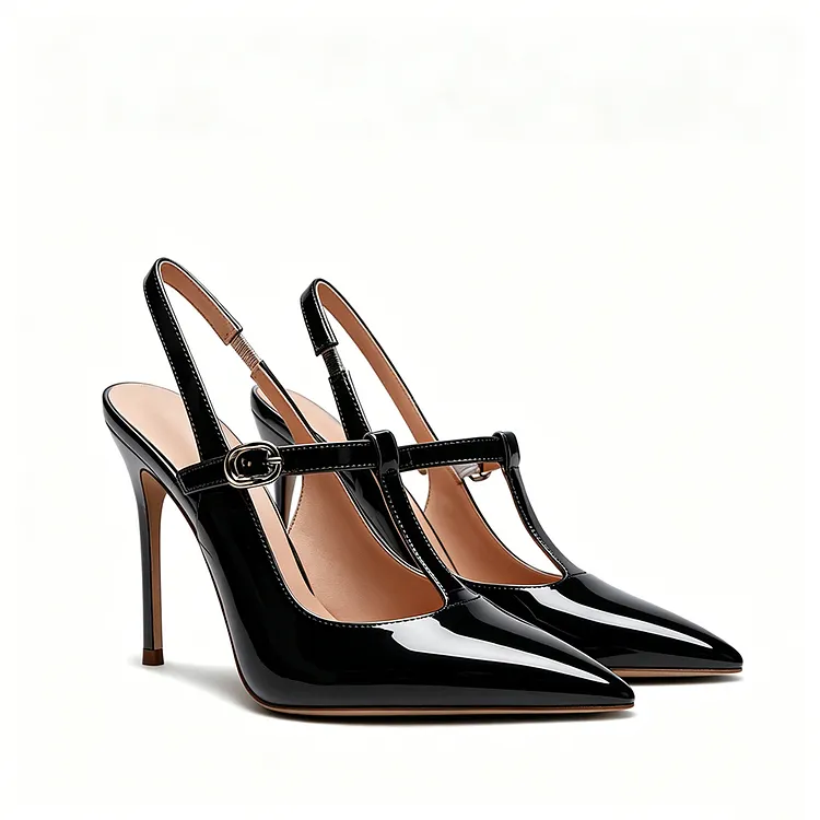 100mm Women's Open Toe Slingback Straps High heel Apricot  Bottom Sandals VOCOSI VOCOSI
