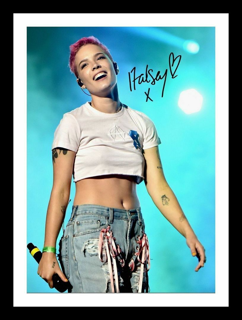 Halsey Autograph Signed & Framed Photo Poster painting