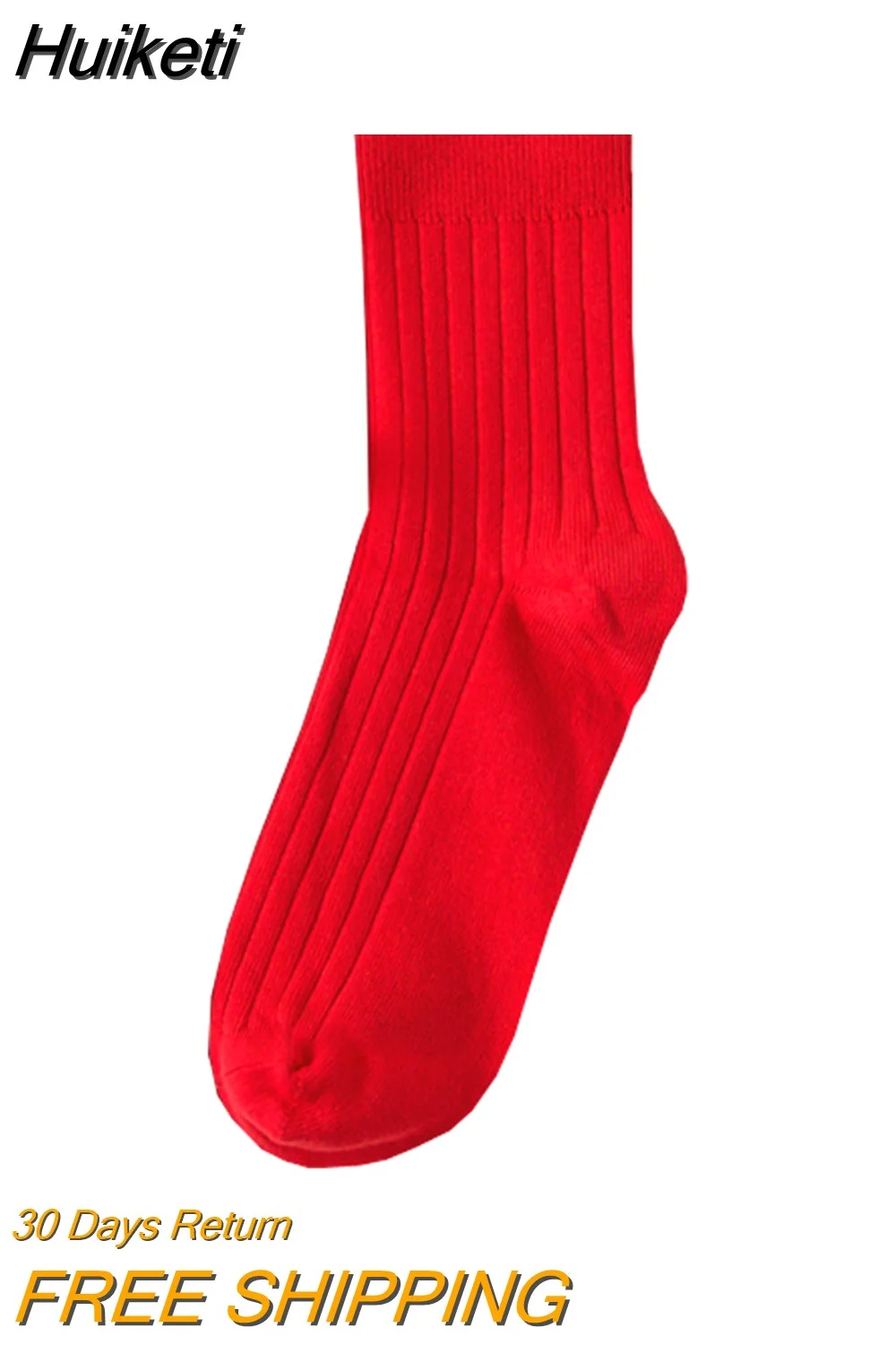 Huiketi Couple Socks Cotton Men Women Socks Good Luck Gifts Comfortable Breathable High Quality Red Socks Boy Gril Gift New Year